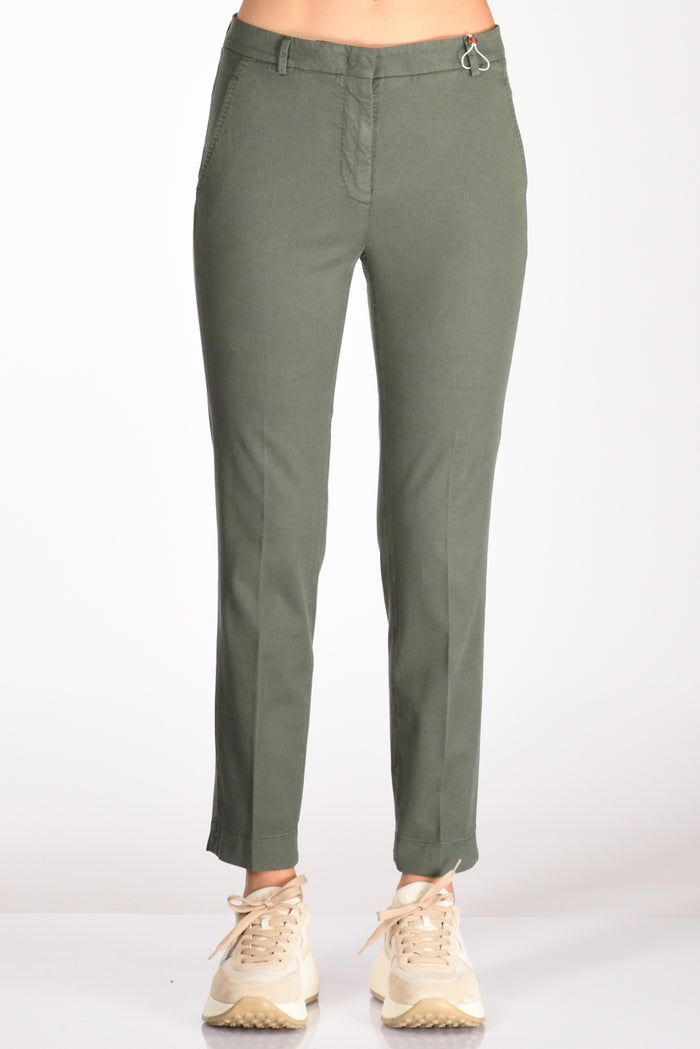 Incotex Slowear Pantalone Leyre Verde Scuro Donna - 3