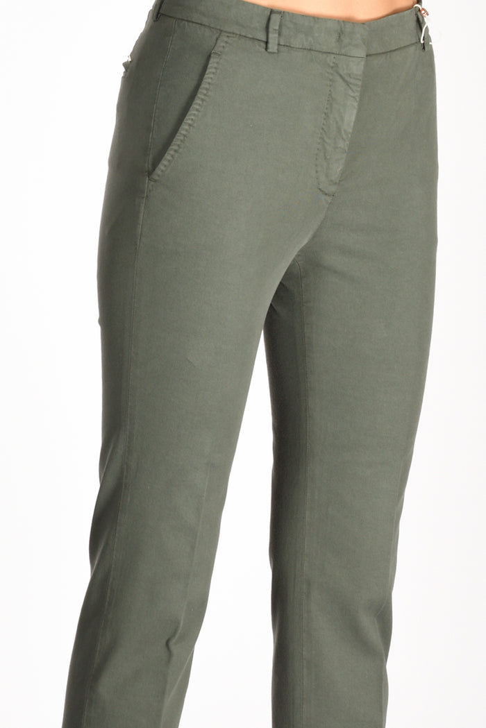 Incotex Slowear Pantalone Leyre Verde Scuro Donna - 4