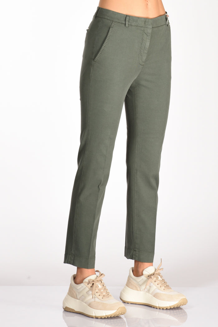 Incotex Slowear Pantalone Leyre Verde Scuro Donna - 5