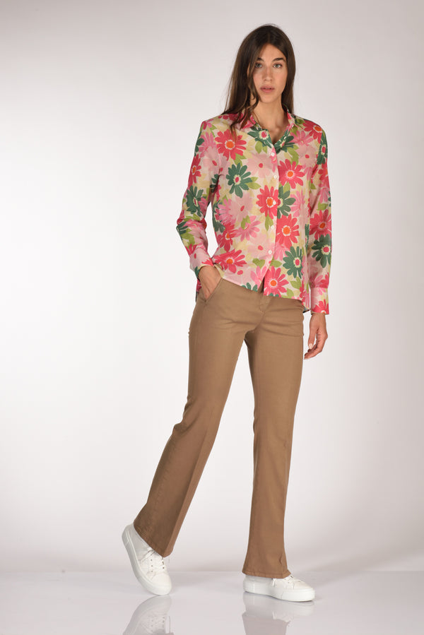Incotex Slowear Pantalone Aylen Beige Scuro Donna-2