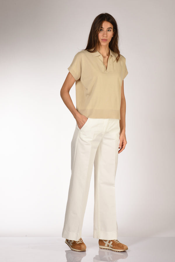 Incotex Slowear Pantalone Ilya Bianco Naturale Donna-2