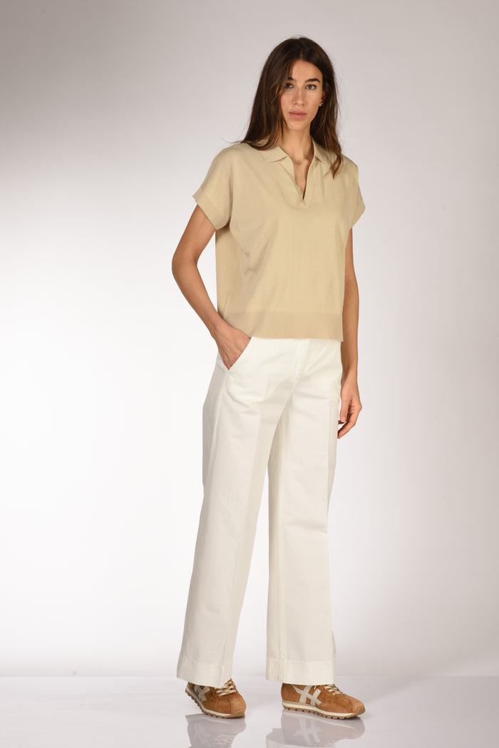 Incotex Slowear Pantalone Ilya Bianco Naturale Donna - 2