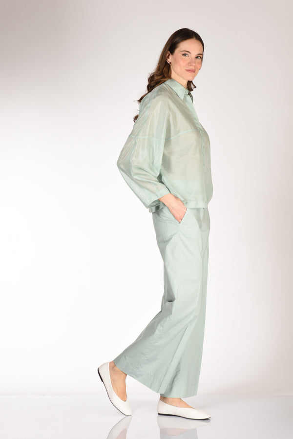 Incotex Slowear Pantalone Ilya Verde Chiaro Donna-2