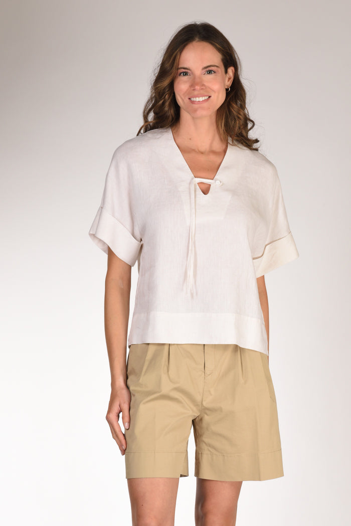 Glanshirt Slowear Camicia Eva Bianco Naturale Donna - 1