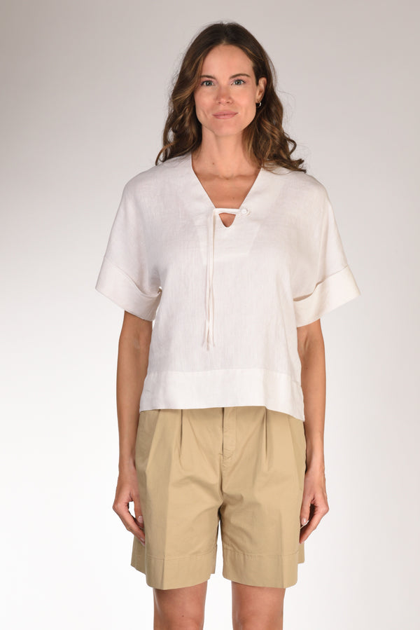Glanshirt Slowear Camicia Eva Bianco Naturale Donna-2
