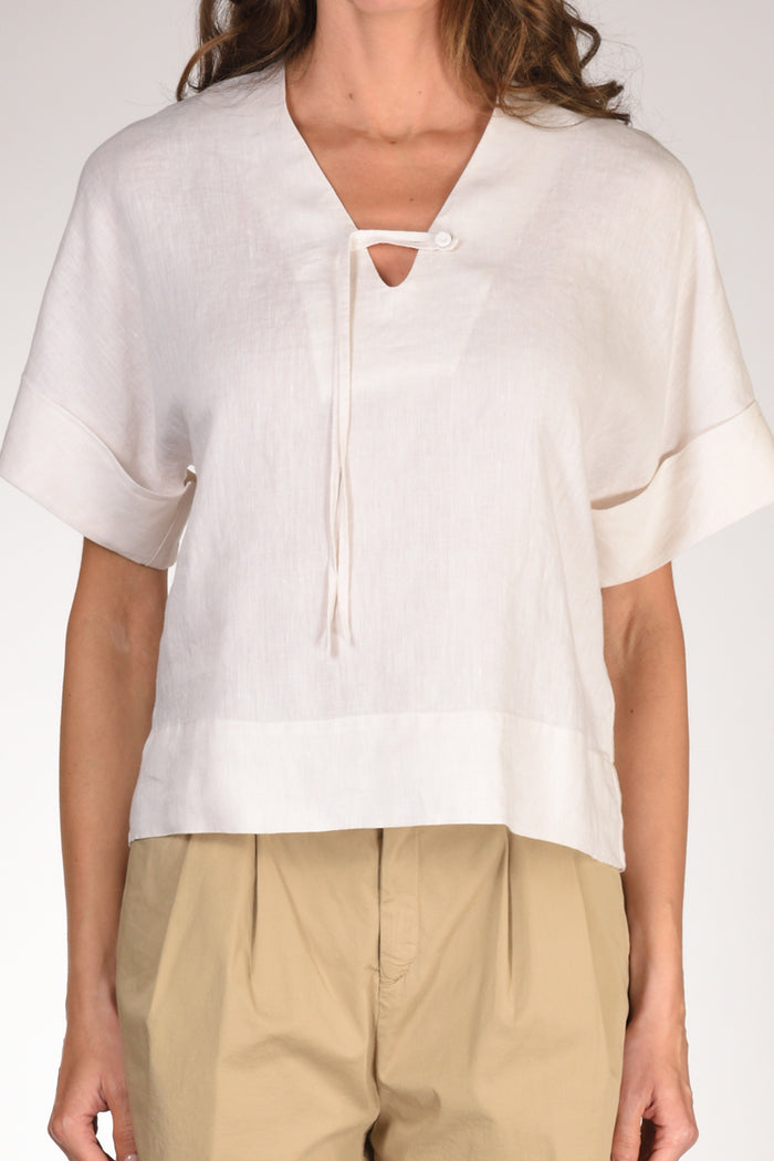 Glanshirt Slowear Camicia Eva Bianco Naturale Donna - 3