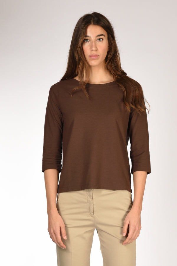 Zanone Slowear Maglia Scollo Marrone Donna-2