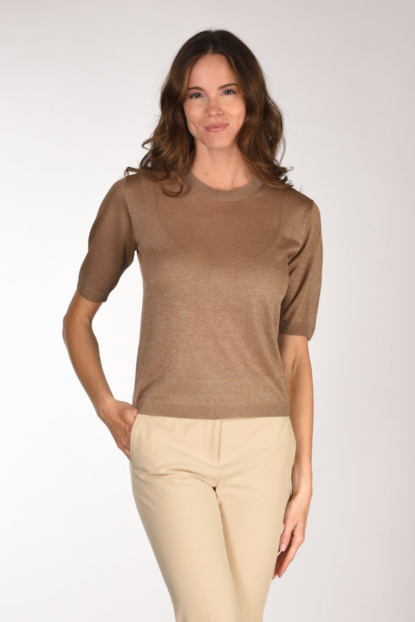 Zanone Slowear Maglia Tshirt Beige Scuro Donna