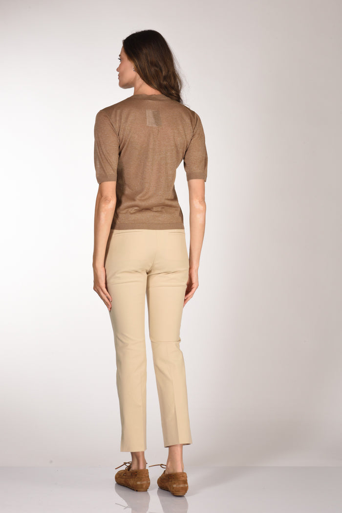 Zanone Slowear Maglia Tshirt Beige Scuro Donna - 5