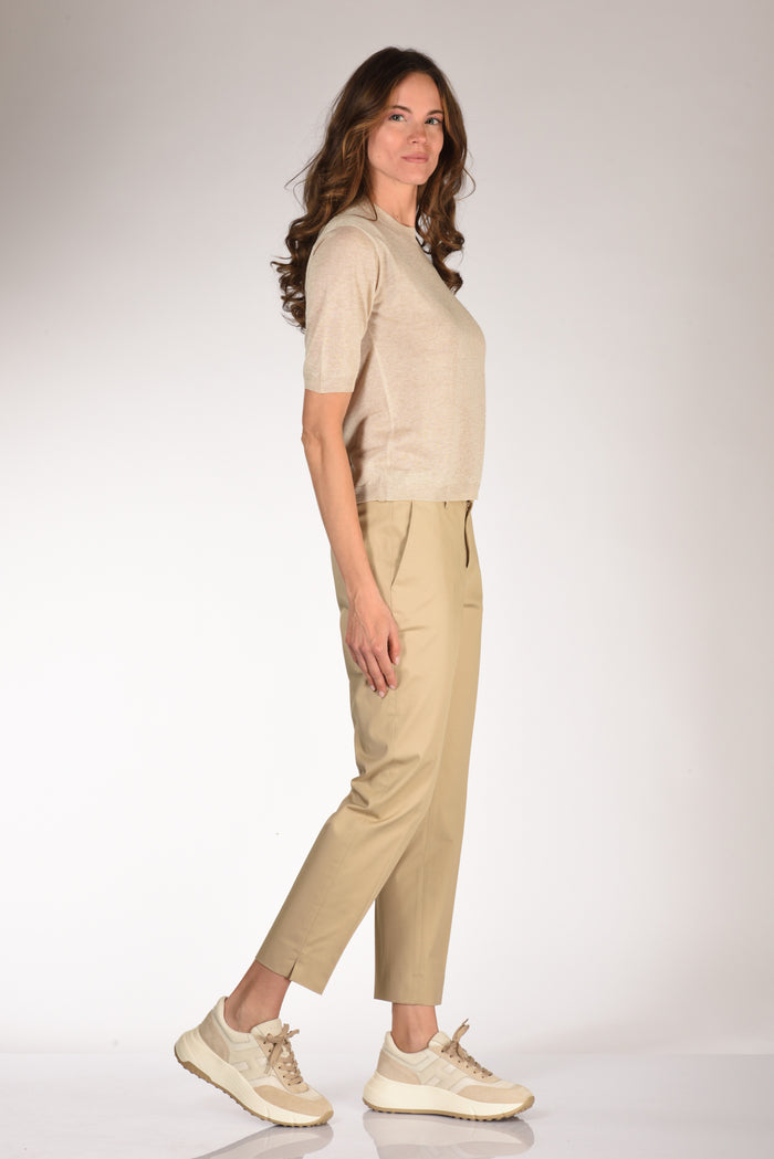 Zanone Slowear Maglia Tshirt Beige Chiaro Donna - 4