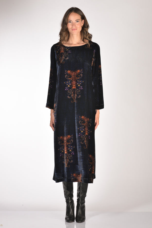 Gabriele Bellini Abito Stampato Blu/arancio Donna-2