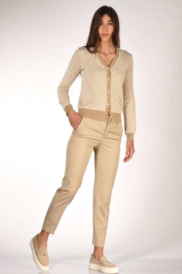 Pt Torino Pantalone New York Beige Donna-2