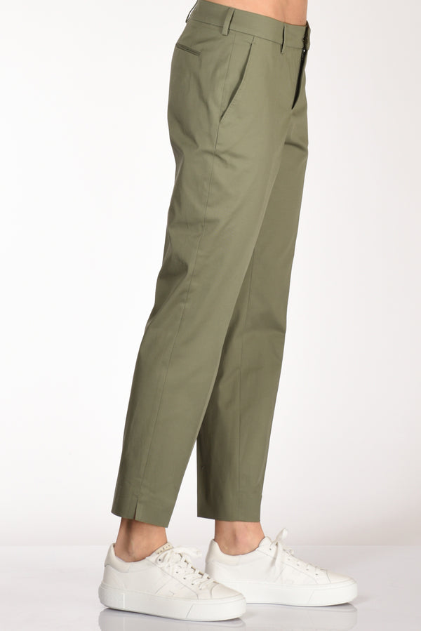 Pt Torino Pantalone New York Verde Olivo Donna