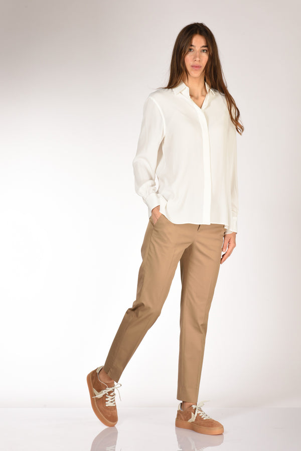 Pt Torino Pantalone New York Beige Caldo Donna-2