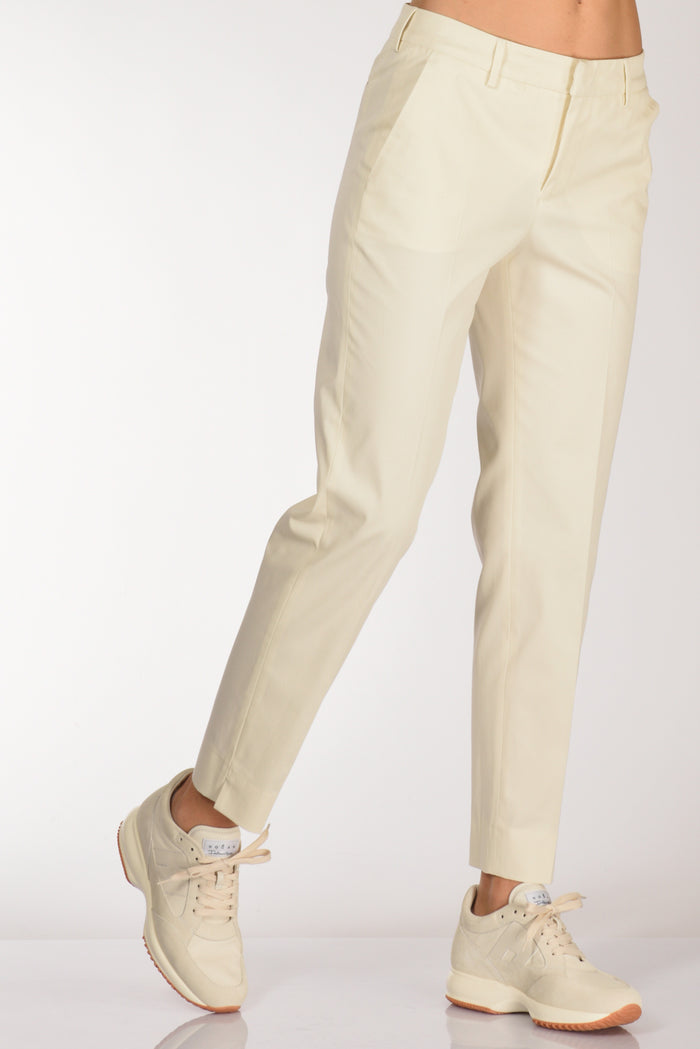 Pt Torino Pantalone New York Bianco Naturale Donna - 1