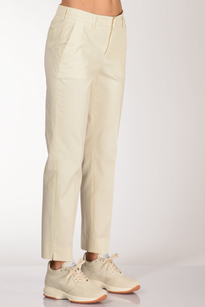 Pt Torino Pantalone New York Bianco Naturale Donna - 5