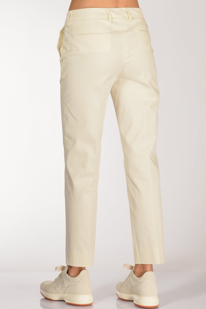 Pt Torino Pantalone New York Bianco Naturale Donna - 6