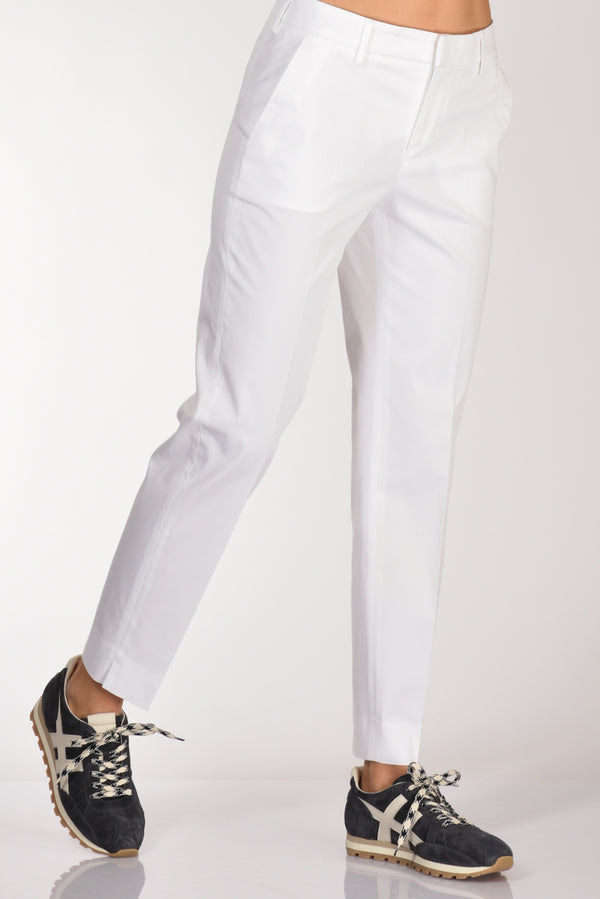 Pt Torino Pantalone New York Bianco Donna