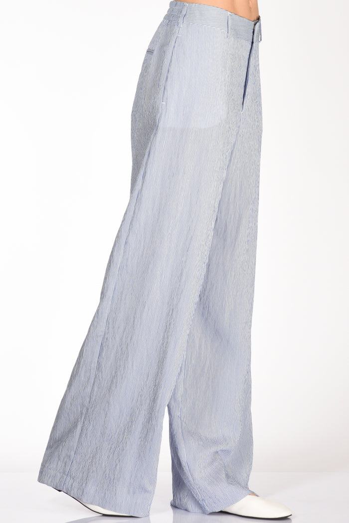 Pt Torino Pantalone Lorenza Bianco/blu Chiaro Donna - 1