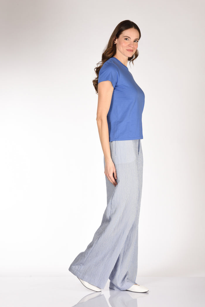 Pt Torino Pantalone Lorenza Bianco/blu Chiaro Donna - 2