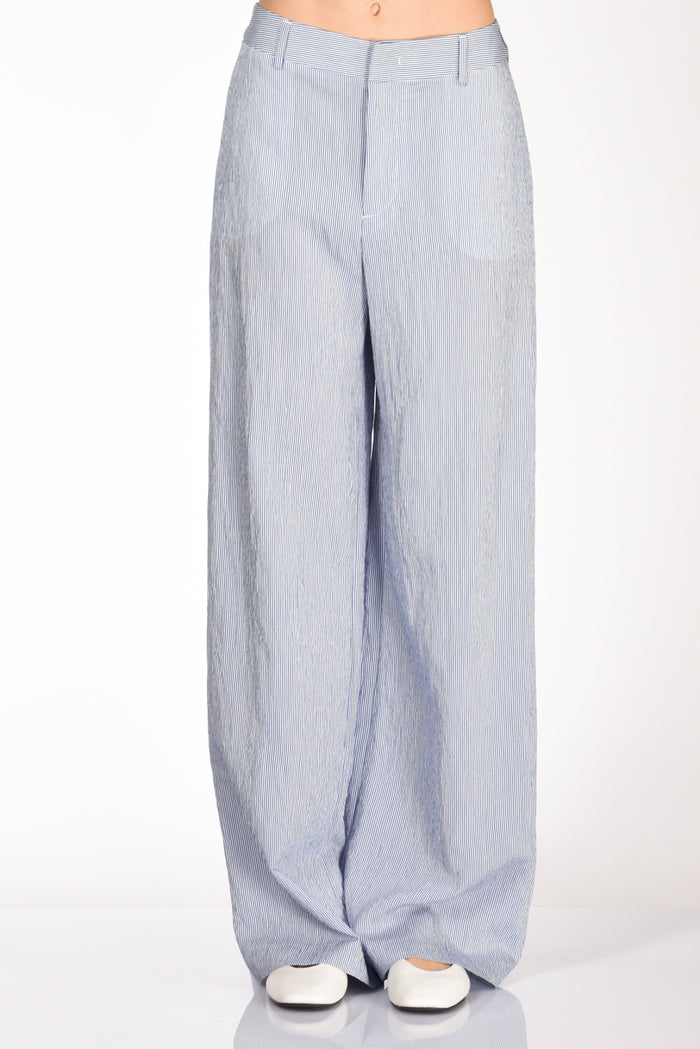 Pt Torino Pantalone Lorenza Bianco/blu Chiaro Donna - 3