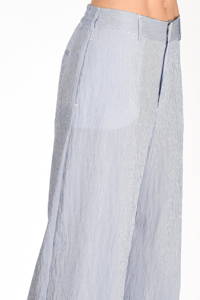 Pt Torino Pantalone Lorenza Bianco/blu Chiaro Donna - 4