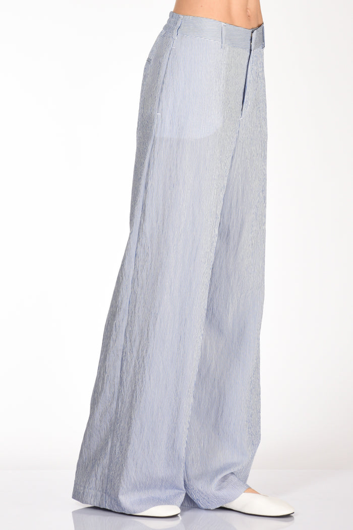 Pt Torino Pantalone Lorenza Bianco/blu Chiaro Donna - 5