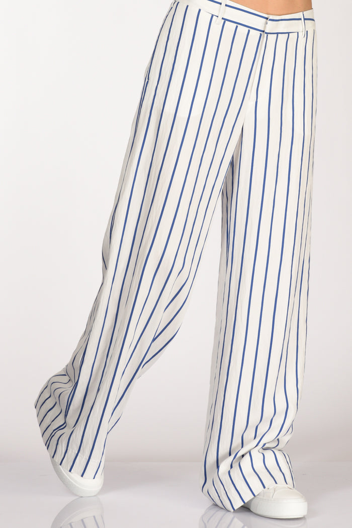 Pt Torino Pantalone Lorenza Bianco/bluette Donna - 1