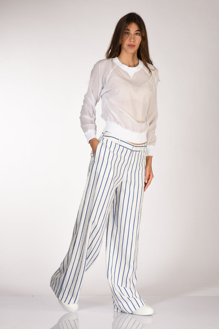 Pt Torino Pantalone Lorenza Bianco/bluette Donna - 2