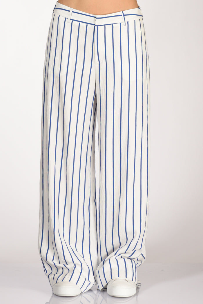 Pt Torino Pantalone Lorenza Bianco/bluette Donna - 3