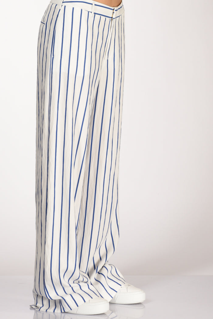 Pt Torino Pantalone Lorenza Bianco/bluette Donna - 5