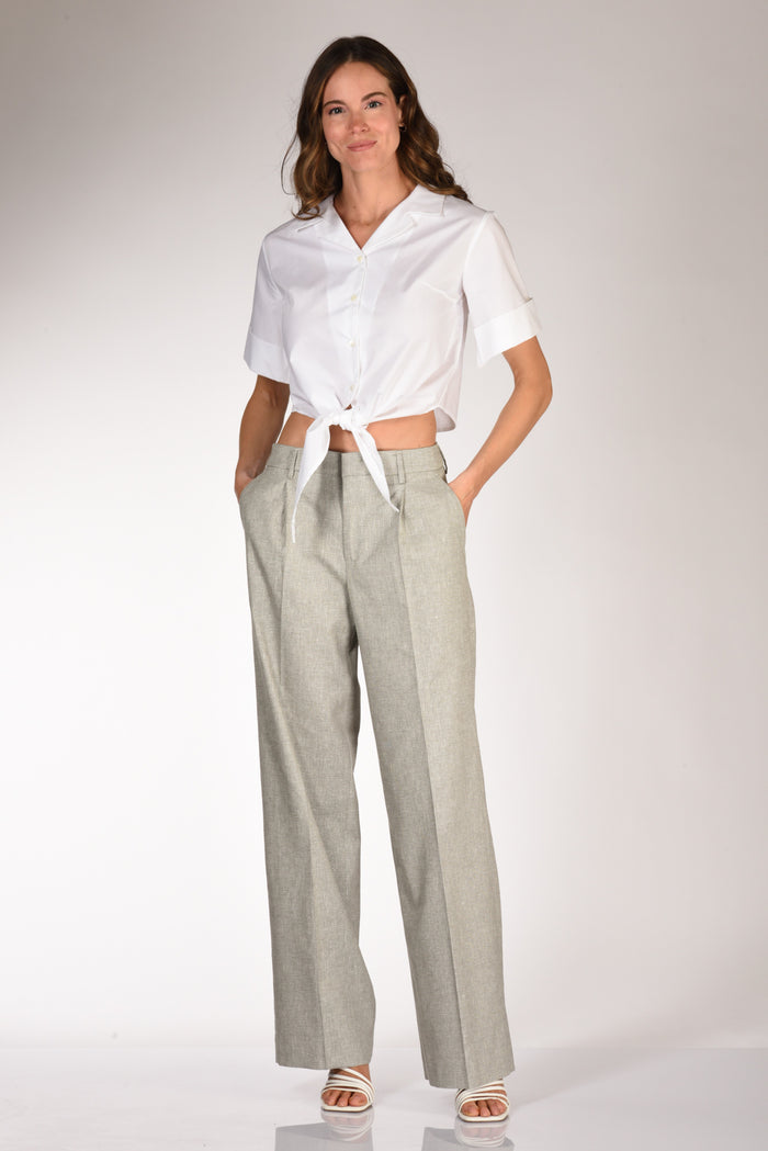Pt Torino Pantalone Lola Grigio Tortora Donna - 2