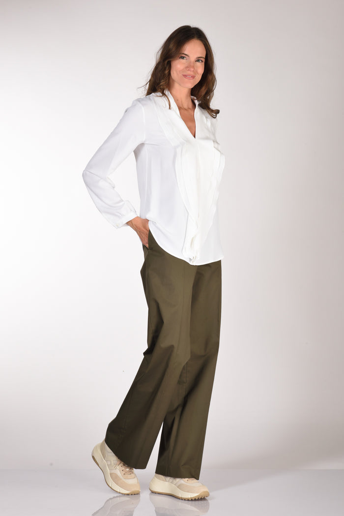 Pt Torino Pantalone Francois Verde Olivo Donna - 2