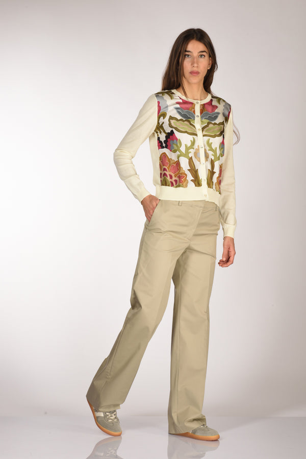 Pt Torino Pantalone Francois Beige Chiaro Donna-2