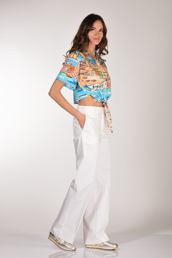 Pt Torino Pantalone Francois Bianco Donna - 2