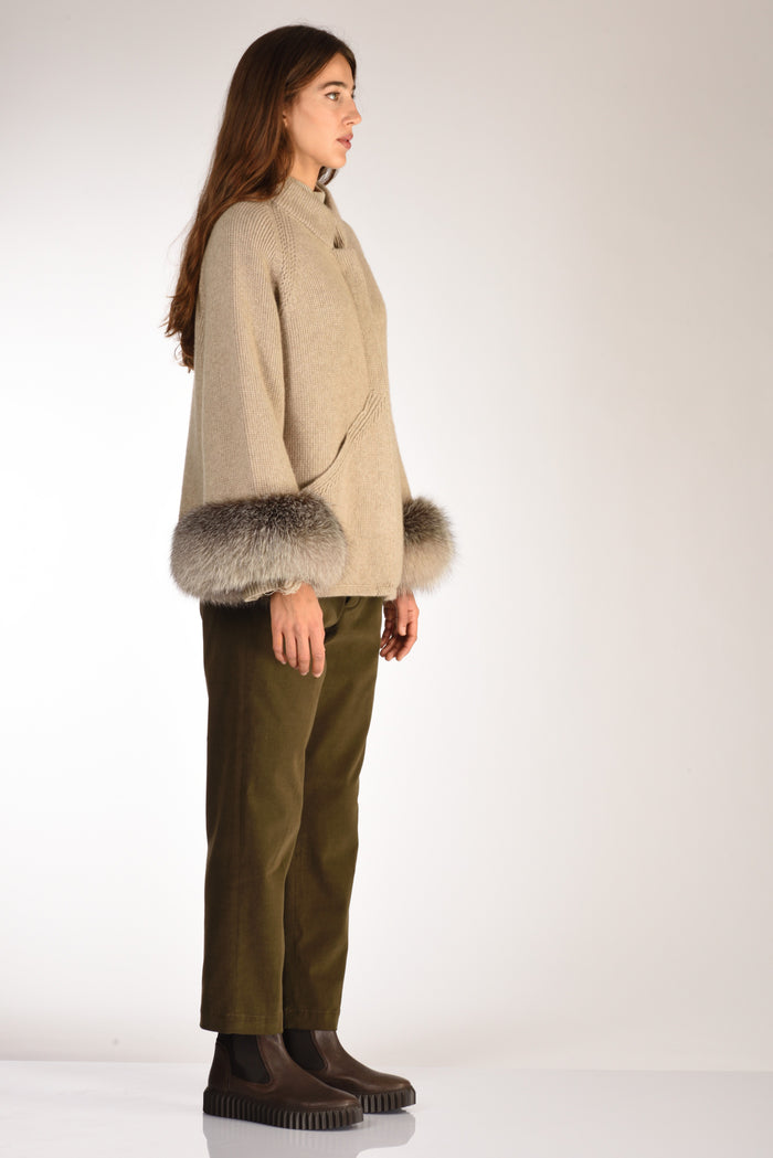 Ella Lago Di Como Giacca Pelliccia Beige Nat/ Donna - 4