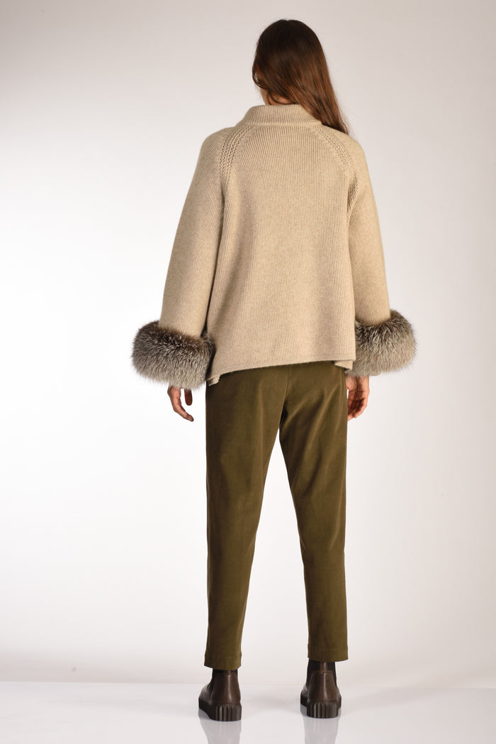 Ella Lago Di Como Giacca Pelliccia Beige Nat/ Donna - 5