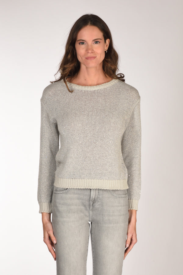 Anne Claire Maglia Girocollo Grigio Donna-2