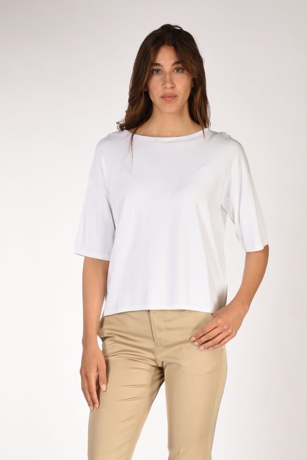Anne Claire Maglia Girocollo Bianco Donna