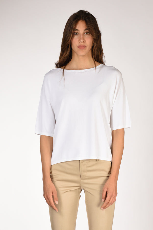 Anne Claire Maglia Girocollo Bianco Donna-2
