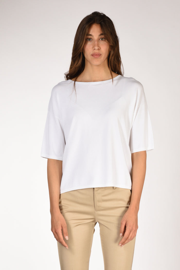 Anne Claire Maglia Girocollo Bianco Donna - 2