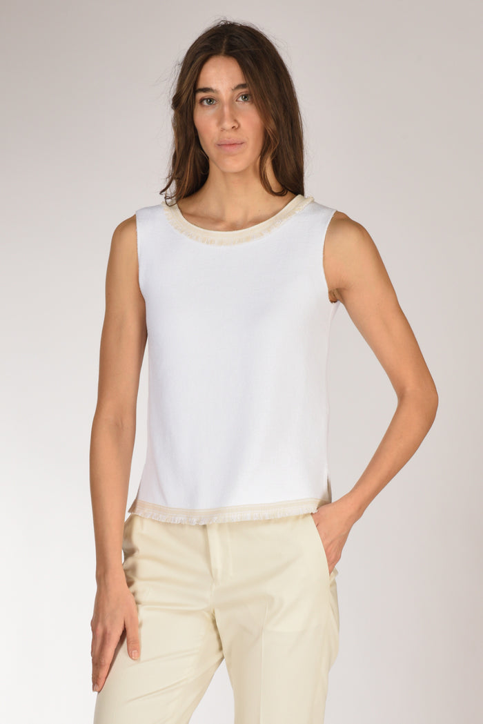 Anne Claire Canotta Maglia Bianco Donna - 1