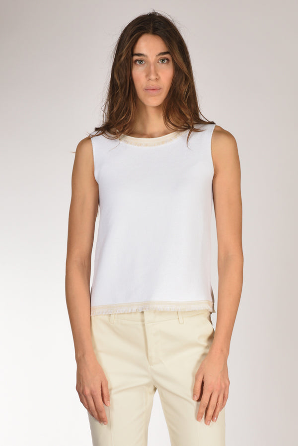 Anne Claire Canotta Maglia Bianco Donna-2