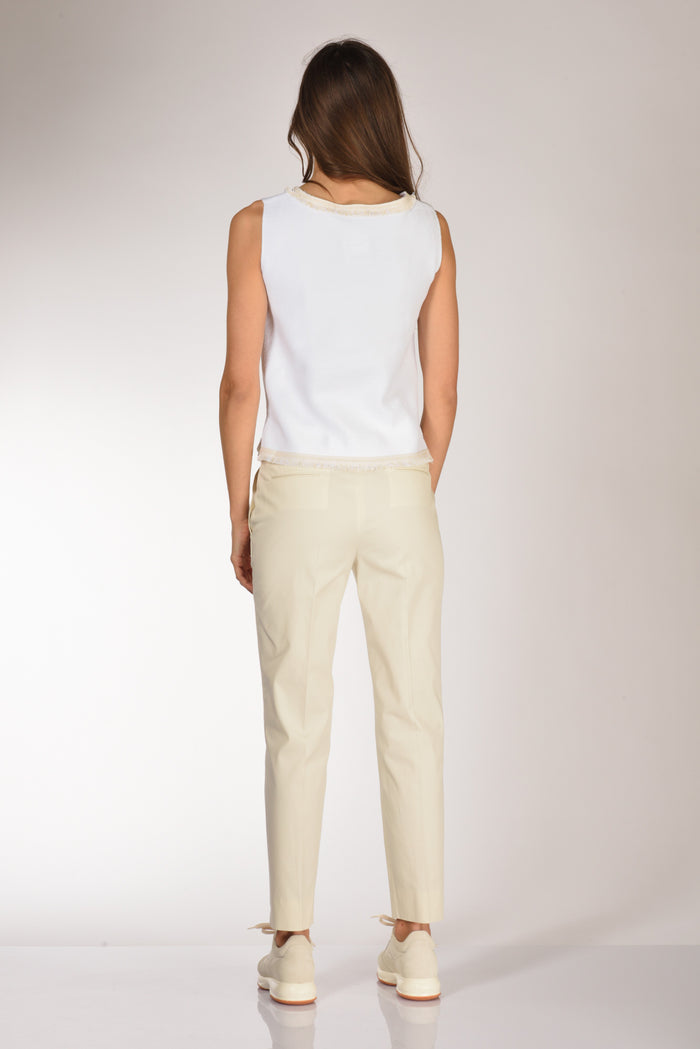 Anne Claire Canotta Maglia Bianco Donna - 5