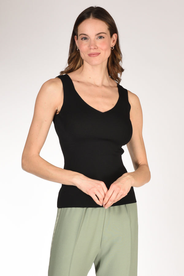 Anne Claire Canotta Maglia Nero Donna