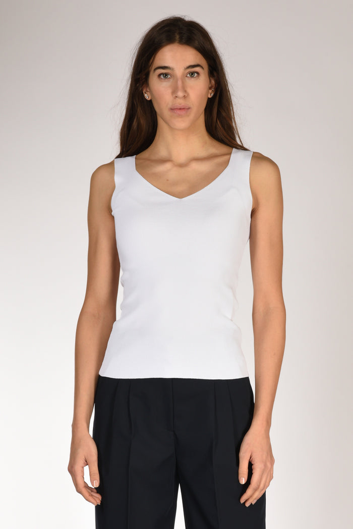 Anne Claire Canotta Maglia Bianco Donna - 2