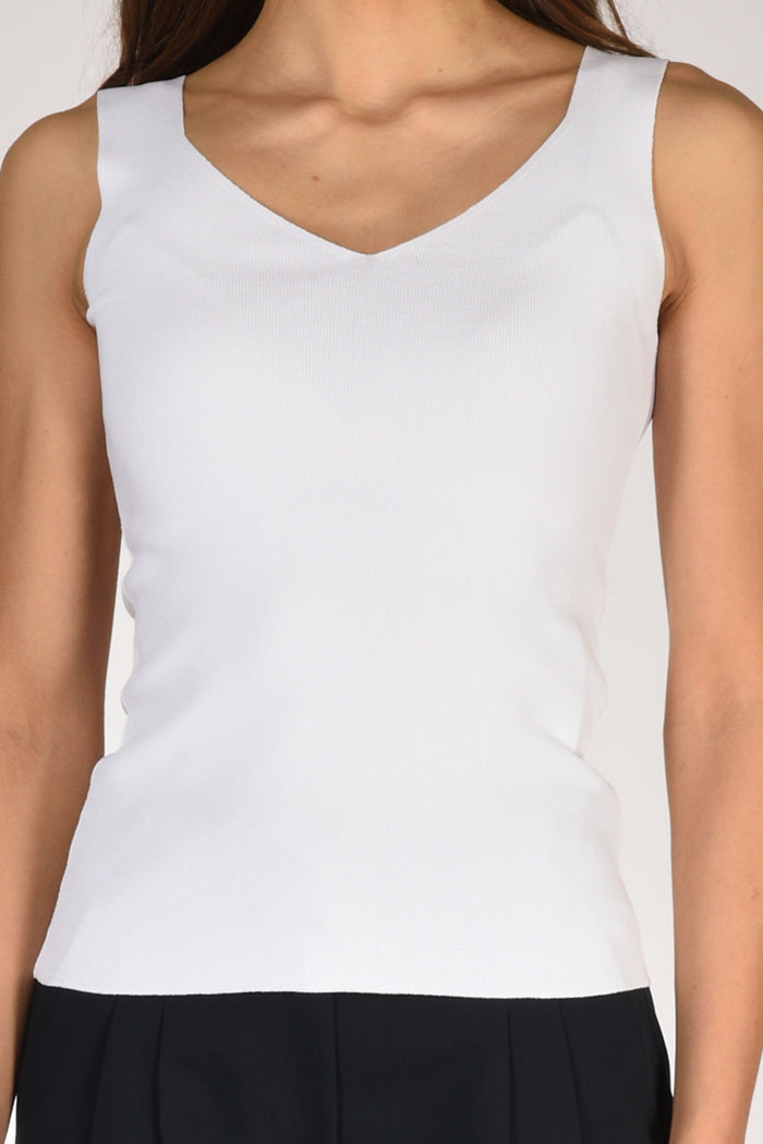 Anne Claire Canotta Maglia Bianco Donna - 3
