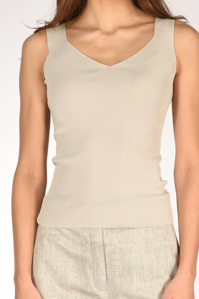 Anne Claire Canotta Maglia Beige Donna - 3