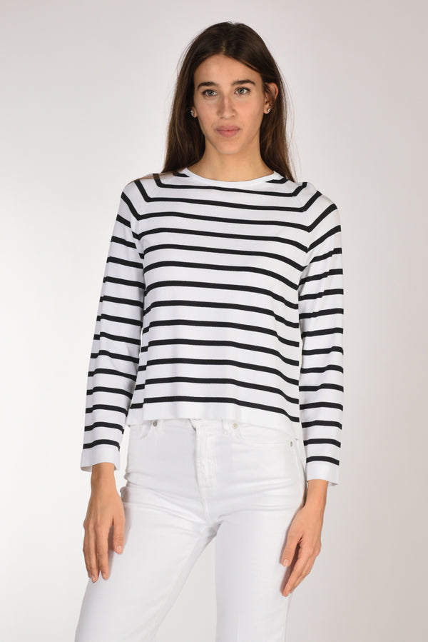 Anne Claire Maglia Rigata Nero/bianco Donna