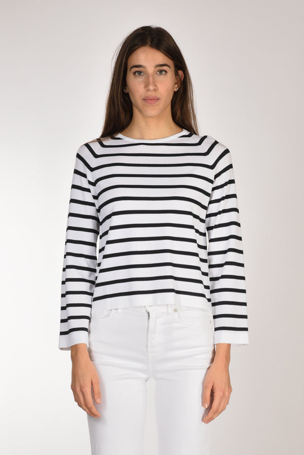 Anne Claire Maglia Rigata Nero/bianco Donna-2